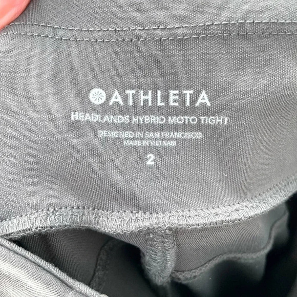 Athleta Headlands Hybrid Moto Tight Arbor Olive‎ Size 2 - Picture 6 of 8